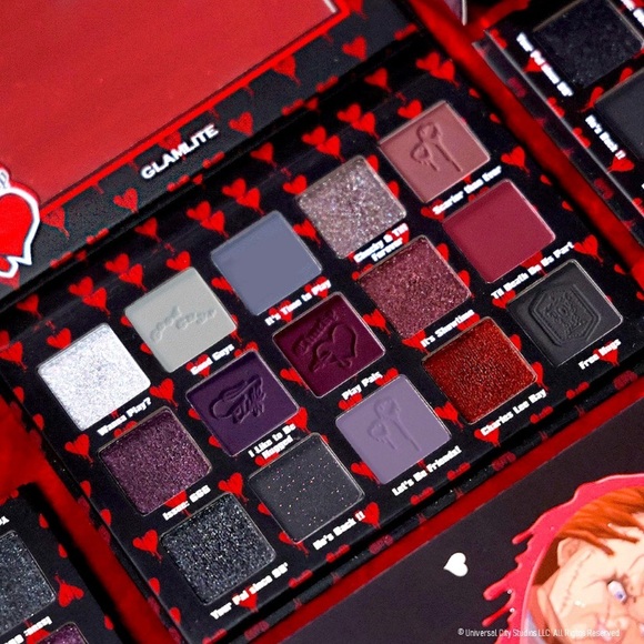 Glamlite chucky palette sold makeup eyeshadow NIB beauty Halloween red goth fall - Picture 1 of 2
